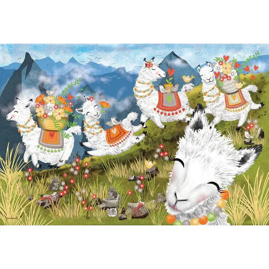 Leaping Llamas 36 Piece Floor Jigsaw Puzzle Cobble Hill - BIG FRENCHIES
