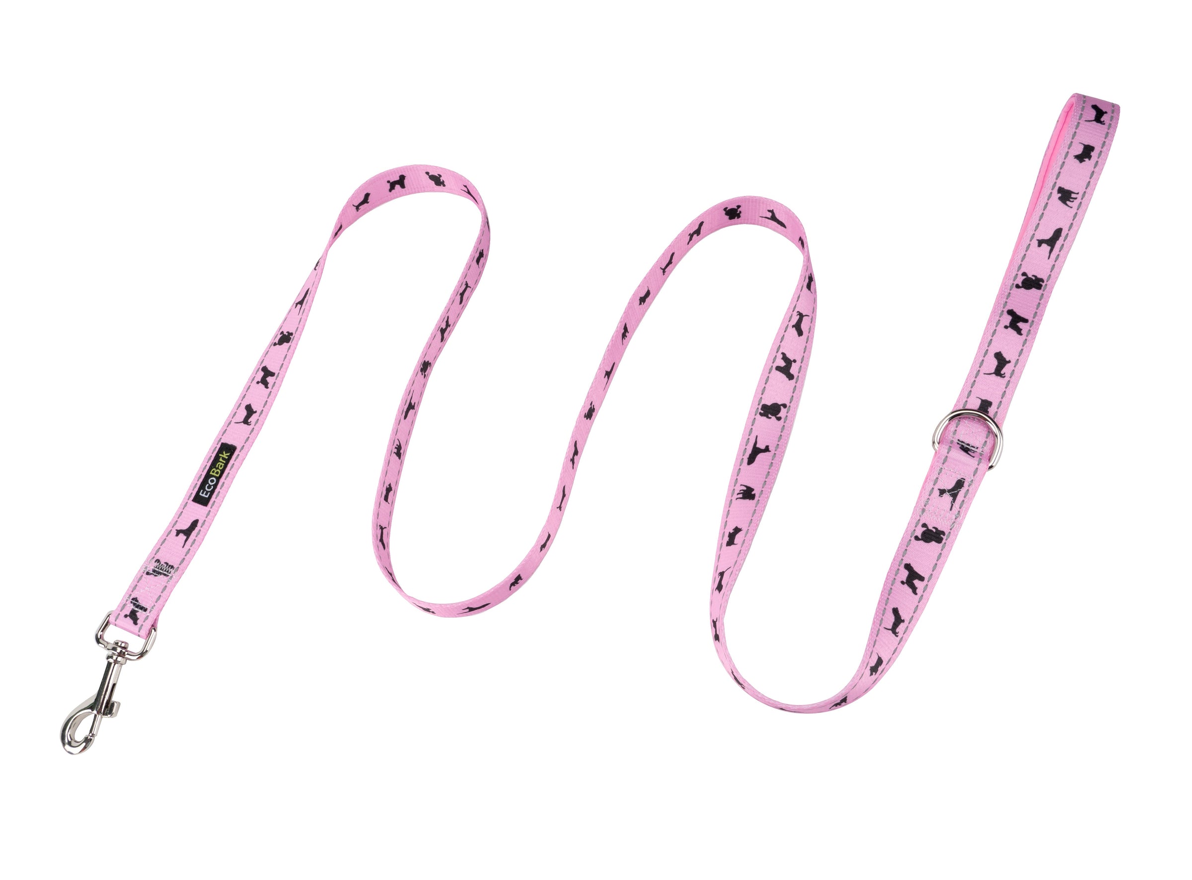 EcoBark Baby Pink Dog Leash - Comfort Grip Padded Leash- 4 ft, 5ft, and 6ft Leash - BIG FRENCHIES