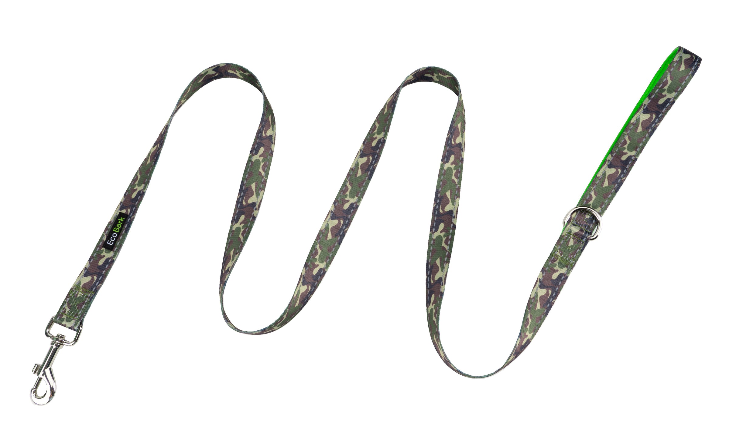 EcoBark Camo Dog Leash- Comfort Grip Padded Leash - 4ft, 5ft, and 6ft for Small and Medium Dogs - BIG FRENCHIES