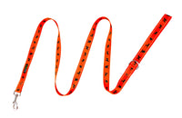 EcoBark Safety Orange Dog Leash- Padded Comfort Grip Leash with Dog Pattern - 4ft, 5ft, and 6ft Leash for Small and Medium Dogs - BIG FRENCHIES