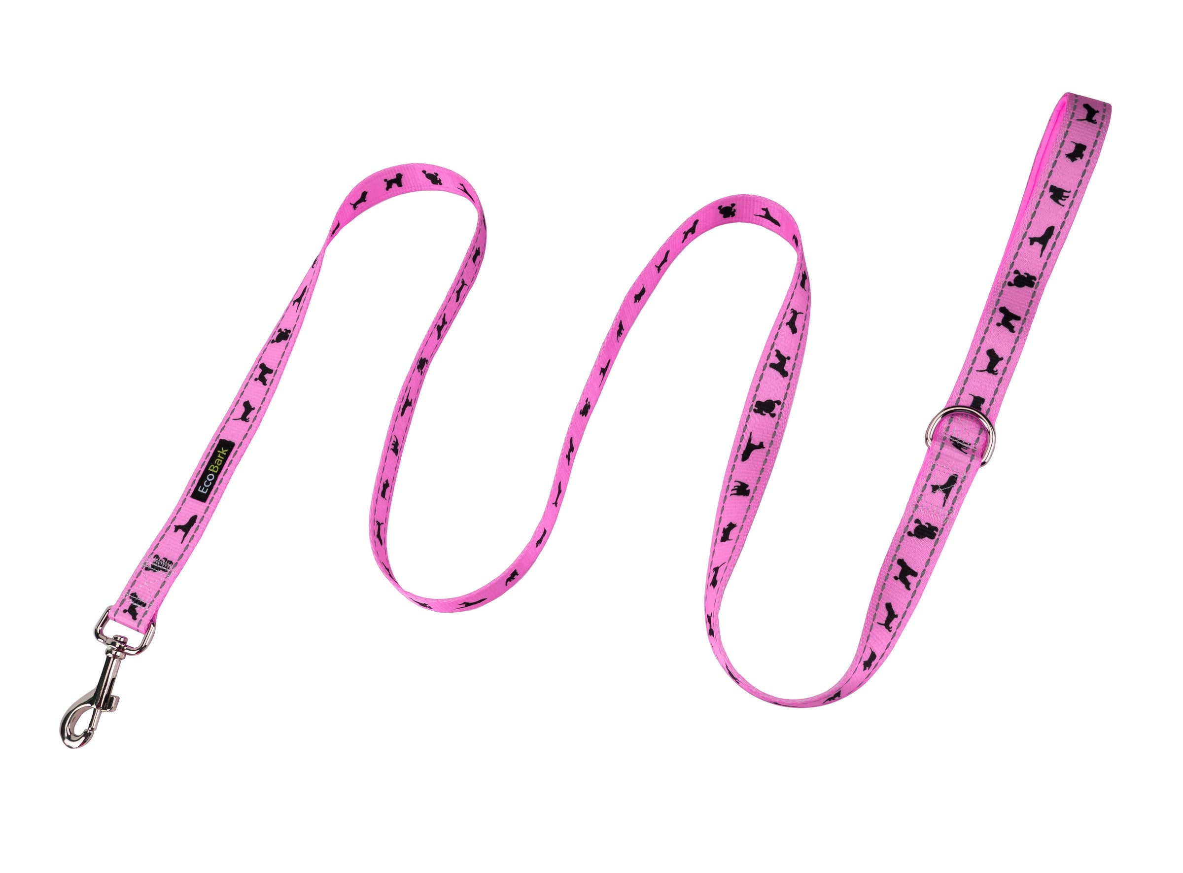 Pink Dog Leash by EcoBark - Padded Comfort Grip Leash - 4ft, 5ft, and 6ft Leash for Teacup, Small, and Medium Dogs - BIG FRENCHIES