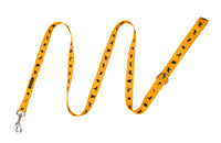 EcoBark Yellow Dog Leash- Padded Comfort Grip Padded Leash Dog Pattern - 4ft, 5ft, and 6ft Leash for Small and Medium Dogs - BIG FRENCHIES