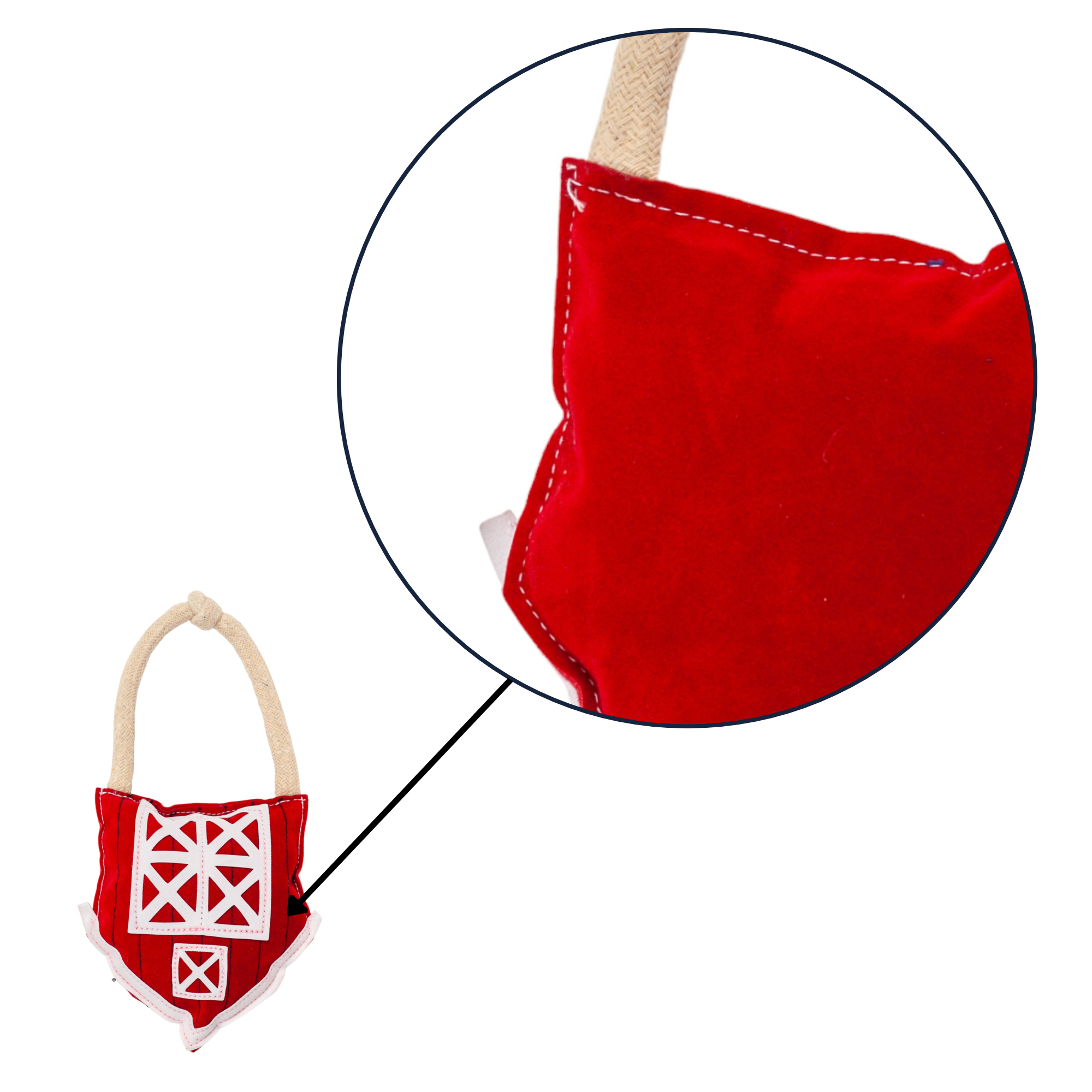 Country Living Faux Leather Red Barn Dog Chew Toy – Safe, Long-Lasting, and Non-Toxic - BIG FRENCHIES
