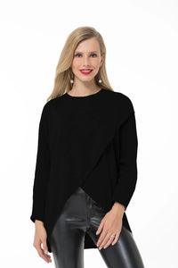 Let Loose Crossover Long Sleeve Maternity/Nursing Knit Top - BIG FRENCHIES
