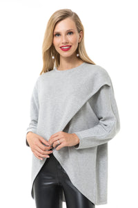 Let Loose Crossover Long Sleeve Maternity/Nursing Knit Top - BIG FRENCHIES