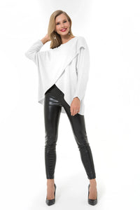 Let Loose Crossover Long Sleeve Maternity/Nursing Knit Top - BIG FRENCHIES