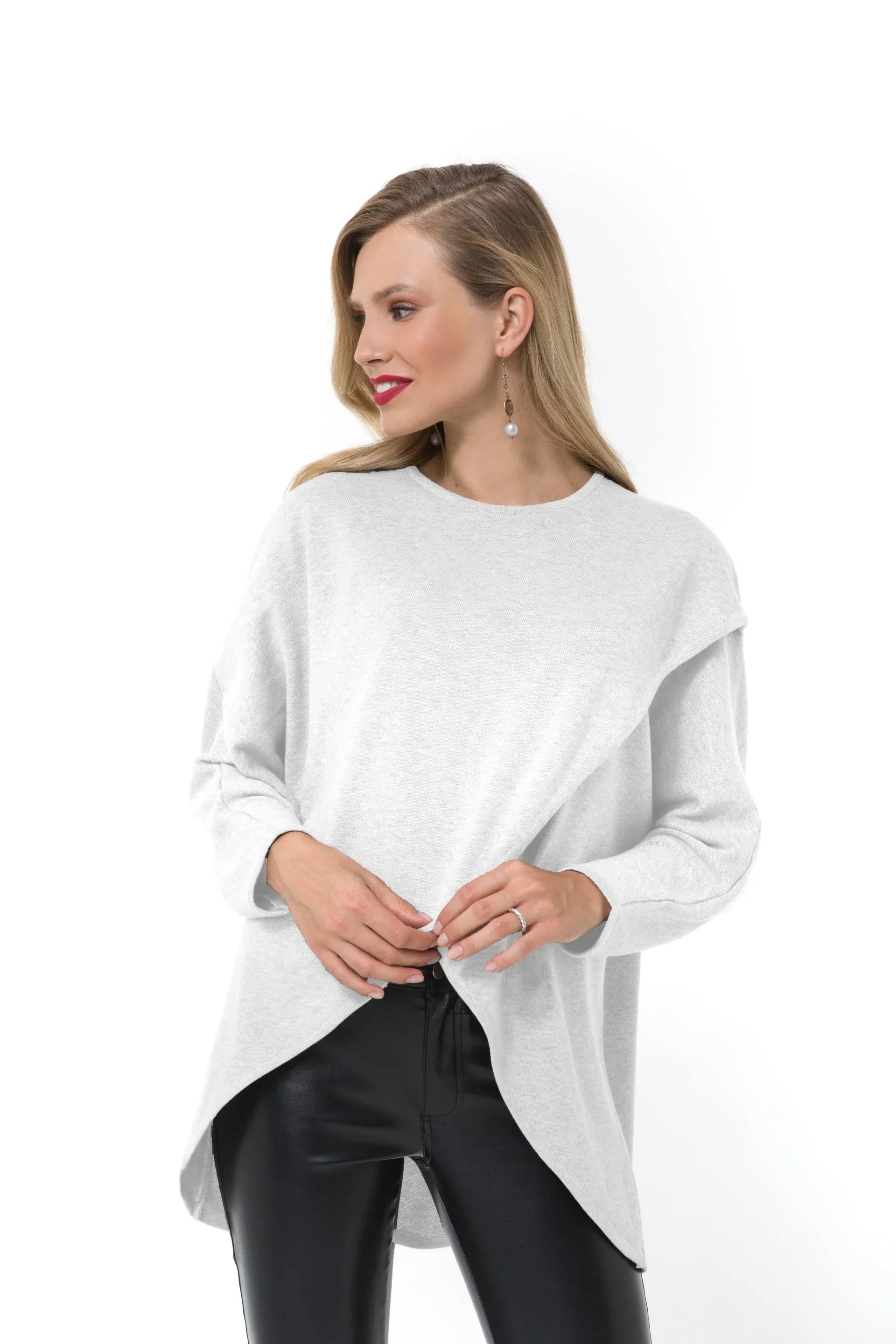Let Loose Crossover Long Sleeve Maternity/Nursing Knit Top - BIG FRENCHIES