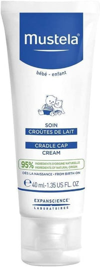 Mustela Cradle Cap Cream 40ml - Natural, Vegan, Dermatologically Tested Baby Hair Care Solution