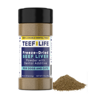 Lickable Dental Treat Powder - Prebiotic Dog and Cat Formula (Beef Liver or Salmon)