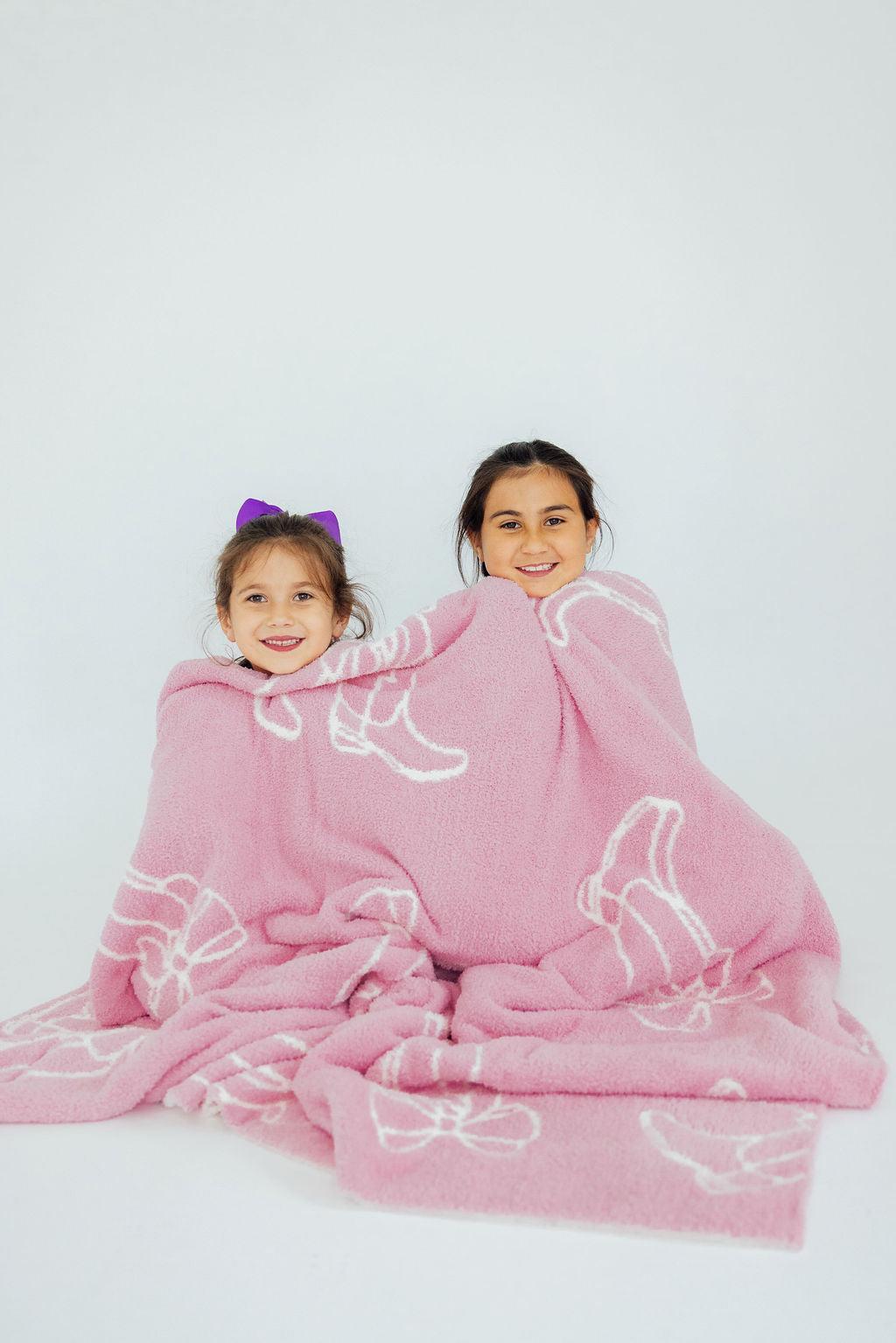 Light Pink Cowgirl Cozy Blanket - BIG FRENCHIES