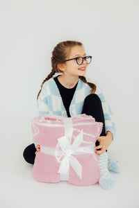 Light Pink Cowgirl Cozy Blanket - BIG FRENCHIES