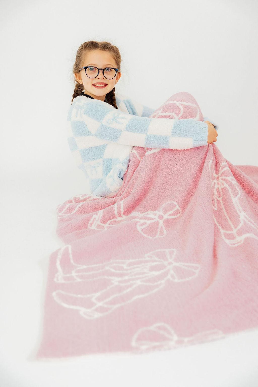 Light Pink Cowgirl Cozy Blanket - BIG FRENCHIES