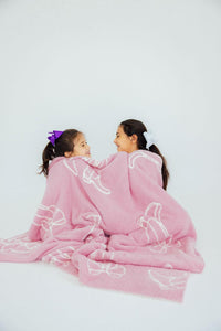 Light Pink Cowgirl Cozy Blanket - BIG FRENCHIES