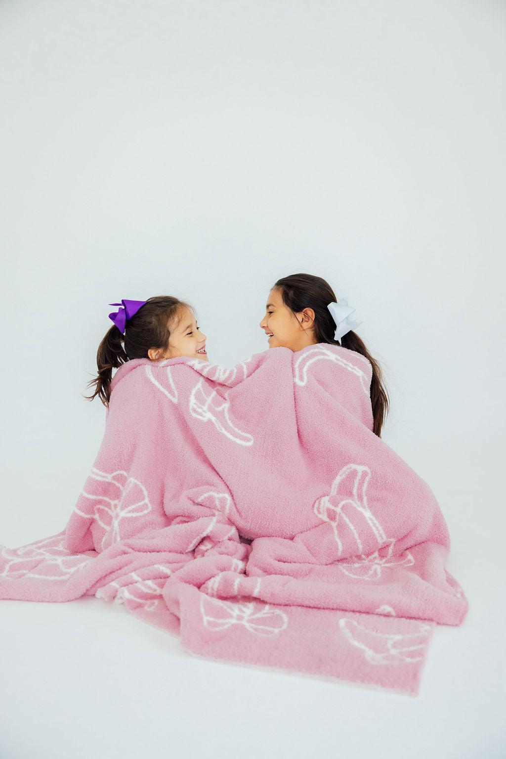 Light Pink Cowgirl Cozy Blanket - BIG FRENCHIES