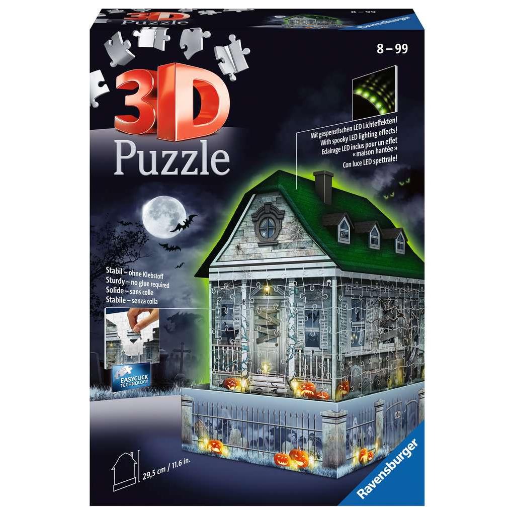 Light-Up Haunted House 257 Piece 3D Jigsaw Puzzle Ravensburger