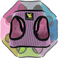 EcoBark Lilac Pink Step In Dog Harness - Reflective Soft Mesh Harness for Teacup, Small Dogs and Puppies - BIG FRENCHIES