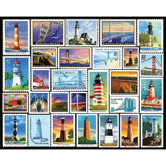 Lighthouses & Bridges 1000 Piece Jigsaw Puzzle White Mountain