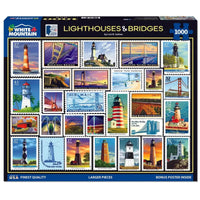 Lighthouses & Bridges 1000 Piece Jigsaw Puzzle White Mountain
