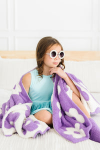 Lilac/Coconut Flower Cozy Blanket - BIG FRENCHIES