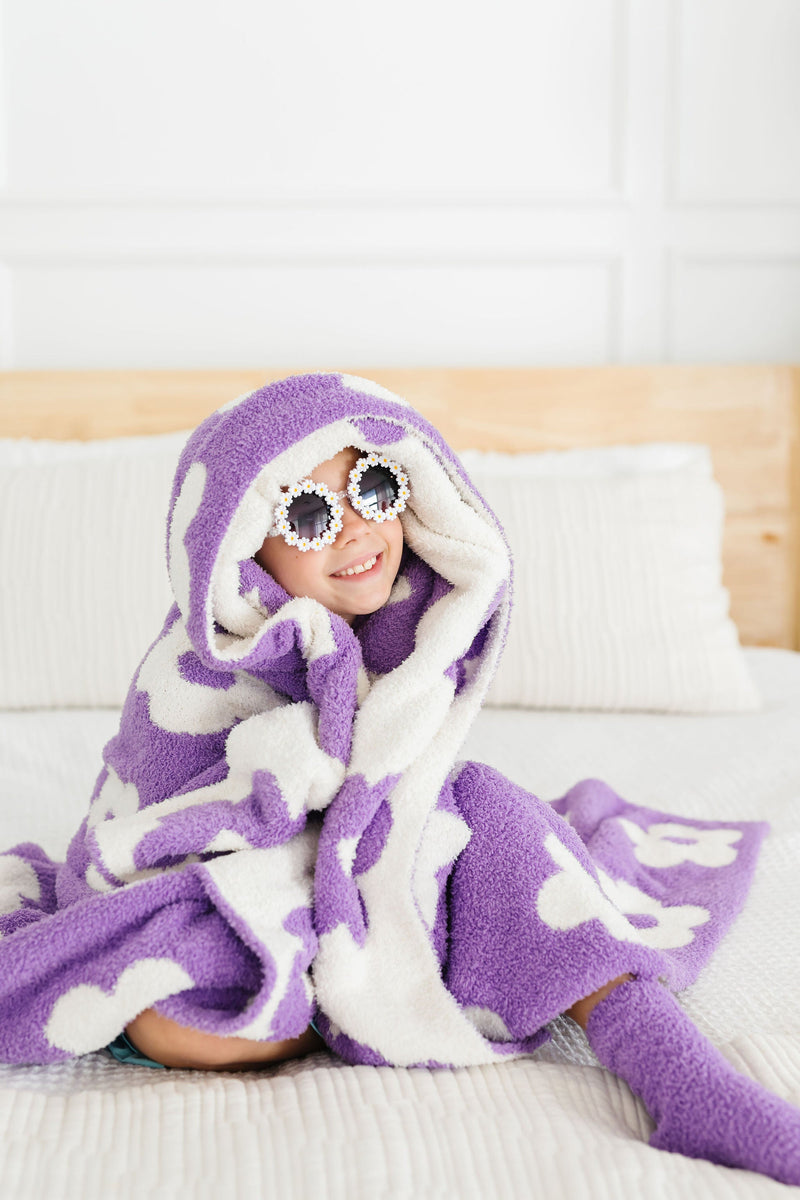 Lilac/Coconut Flower Cozy Blanket - BIG FRENCHIES