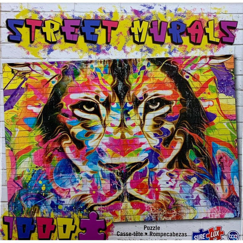 Lion Head Street Murals 1000 Piece Jigsaw Puzzle Sure Lox - BIG FRENCHIES