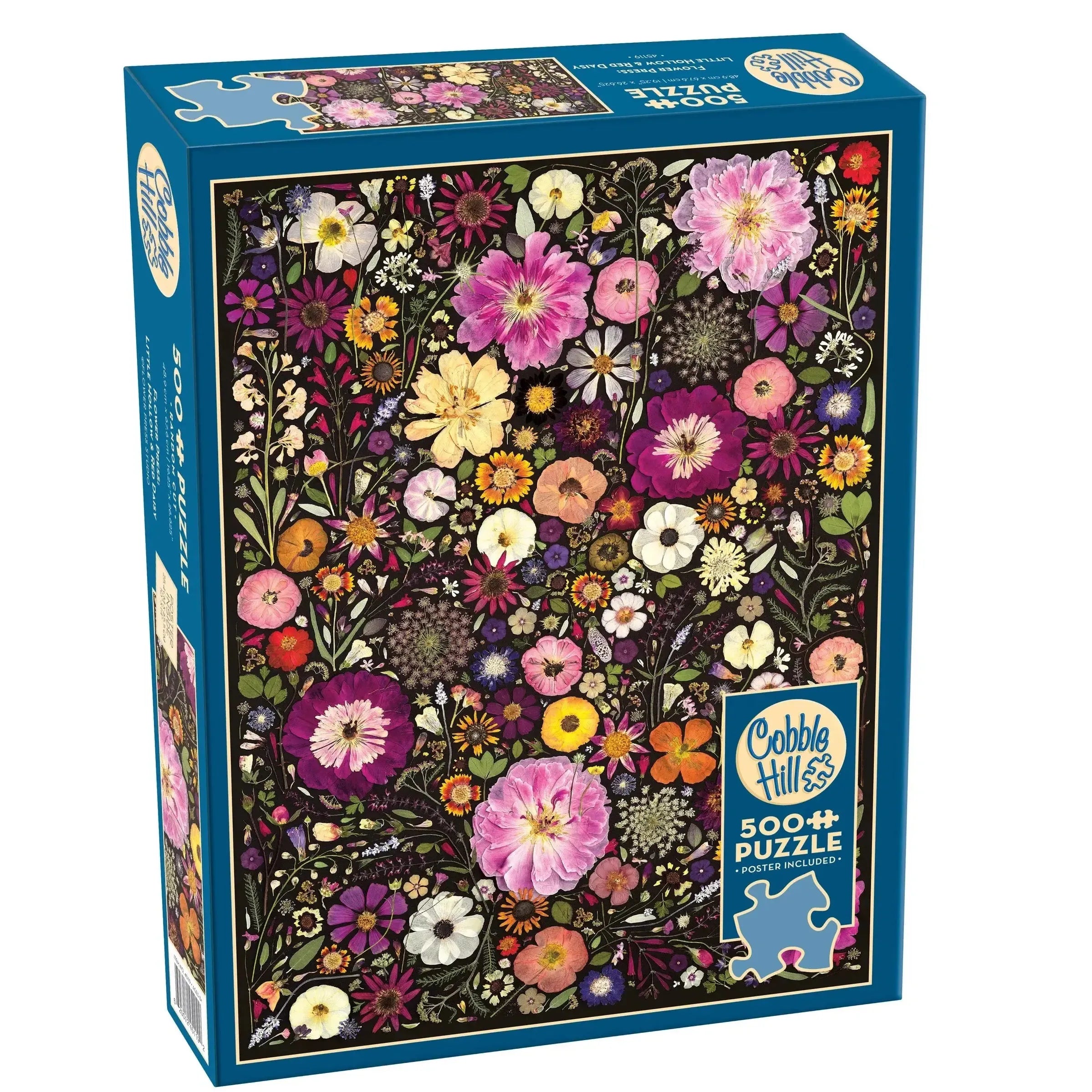Little Hollow & Red Daisy Flower Press 500 Piece Jigsaw Puzzle Cobble Hill