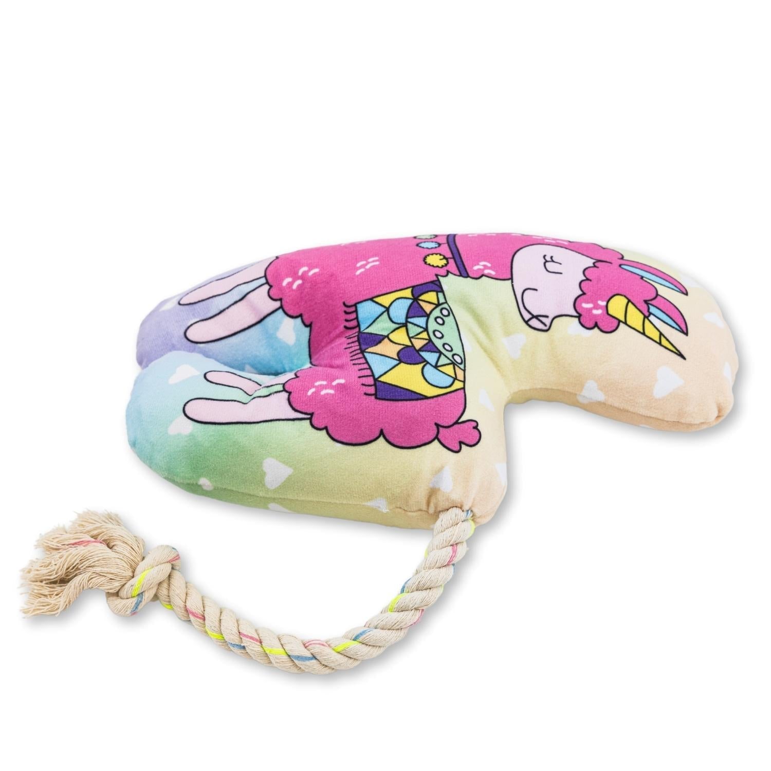 Magical Llama Plush Dog Toy – with Squeaker & Crinkle Paper for Fun Play - BIG FRENCHIES