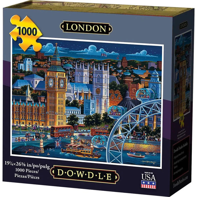 London 1000 Piece Jigsaw Puzzle Dowdle - BIG FRENCHIES