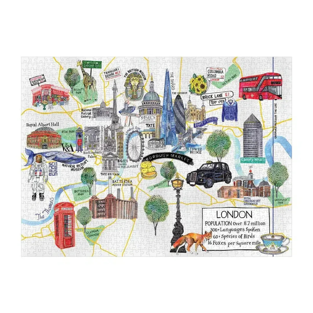 London Map 1000 Piece Jigsaw Puzzle Galison - BIG FRENCHIES