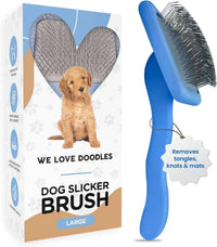 Long-Pin Slicker Brush for Dogs – Dematting & Grooming for Long Coats