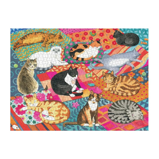 Lounging Cats 1000 Piece Jigsaw Puzzle Galison - BIG FRENCHIES