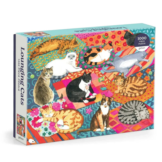 Lounging Cats 1000 Piece Jigsaw Puzzle Galison - BIG FRENCHIES