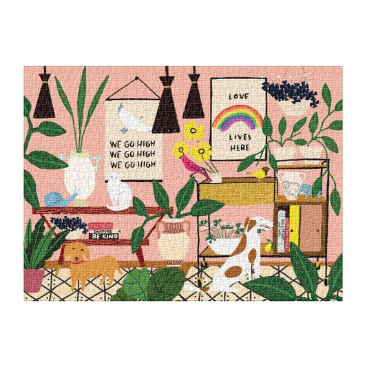 Love Lives Here 1000 Piece Jigsaw Puzzle Galison - BIG FRENCHIES
