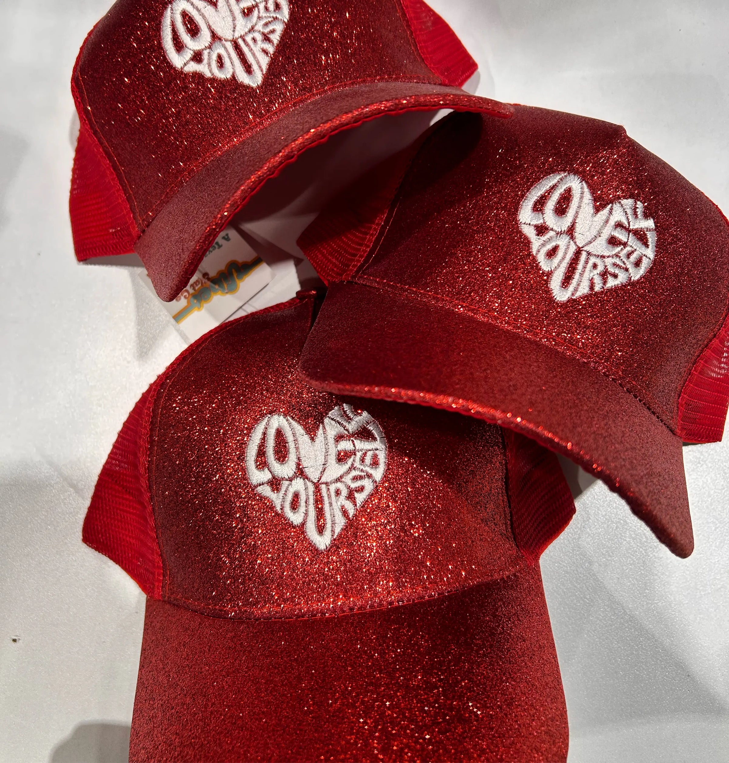 Love Yourself Glitter Ponytail Cap - BIG FRENCHIES
