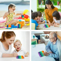 Popit Fidget Toy Push Bubble Sensory Stress Relief Kids Family Games Square Game - # BOT&G51110001 - BIG FRENCHIES