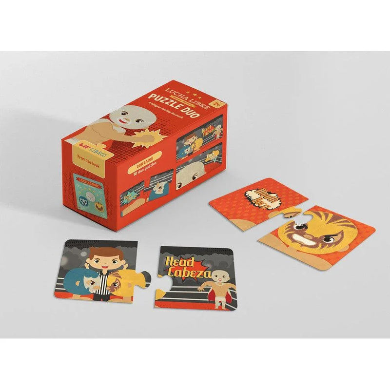 Lucha Libre Anatomy Puzzle Duo 20 Piece Jigsaw Puzzle Gibbs Smith - BIG FRENCHIES
