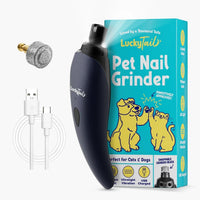 Luckytail Pet Nail Grinder Quiet USB Rechargeable 2 LED 2 Speeds