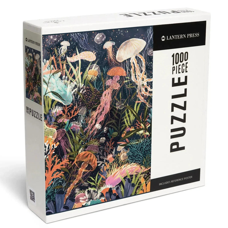 Luminescent World Jellyfish 1000 Piece Jigsaw Puzzle Lantern Press - BIG FRENCHIES