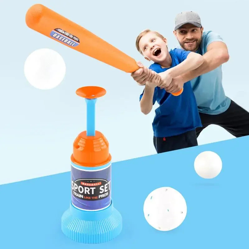 Children's Baseball Launcher Toy Set Baseball Tees Include 3 Balls Launcher Outdoor Sports Automatic Ball Toys Gifts for Toddler - # BOT&G521510002 - BIG FRENCHIES