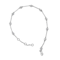 14K White Gold 1/2 Cttw Diamond by Yard Bracelet
