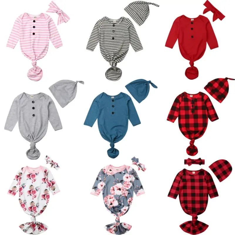 Newborn Baby Sleeper Nightgown - # BAAA81810001 - BIG FRENCHIES