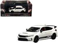 Honda Civic Type R (FL5) RHD (Right Hand Drive) "HKS" White with Black Stripes 1/64 Diecast Model Car by MotorHelix