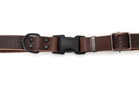 Celtic Sport Chocolate Leather Dog Collar - BIG FRENCHIES