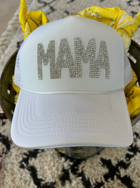 MAMA Rhinestone Trucker Hat