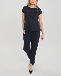 Elizabeth Under Belly Maternity Pants in All-Season Wool - BIG FRENCHIES