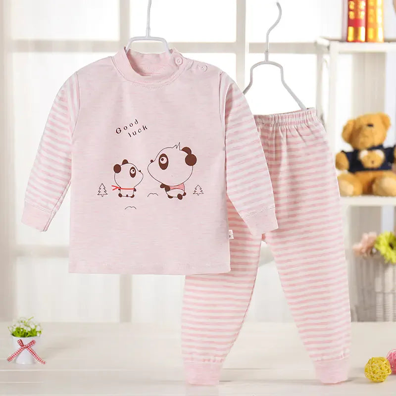 Children's Cotton Pajama Set for Fall and Winter - # BAAA81810029 - BIG FRENCHIES