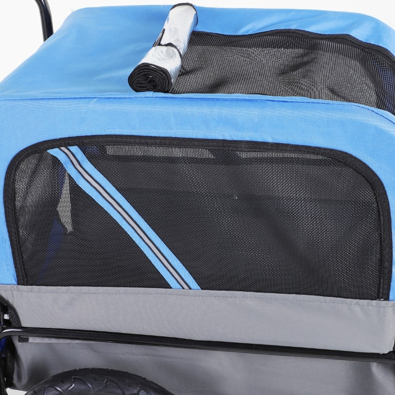 2-in-1, 3 Wheel Pet Jogging Stroller Bike Trailer - BIG FRENCHIES