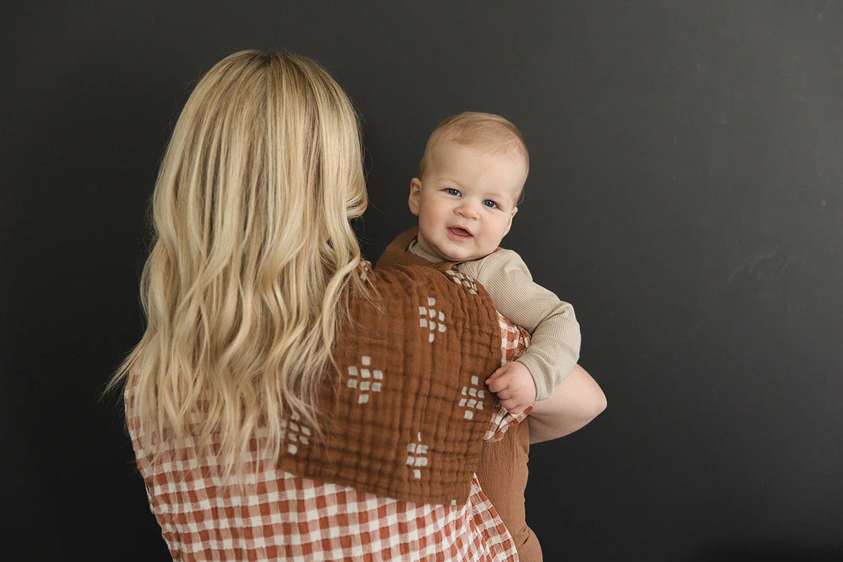 Chestnut Textile Muslin Burp Cloth - BIG FRENCHIES