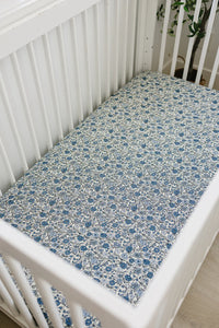 Bluebell Pointelle Bamboo Stretch Crib Sheet - BIG FRENCHIES