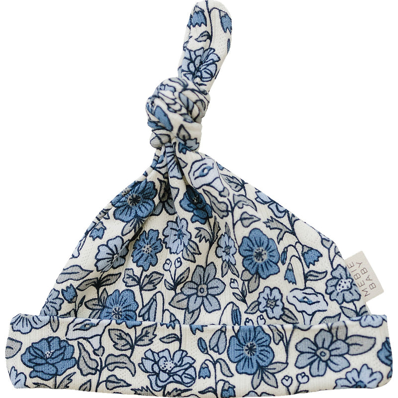 Bluebell Pointelle Bamboo Newborn Knot Hat - BIG FRENCHIES